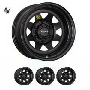 Y61 (17X8) 4x Trak Daytona Black Steel wheels (6/139) -22 OFFSET