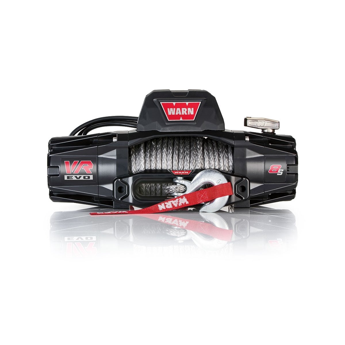 WARN VR EVO 8-S – 8,000 lbs Winch With Synthetic Rope and Wireless Remote, 12V