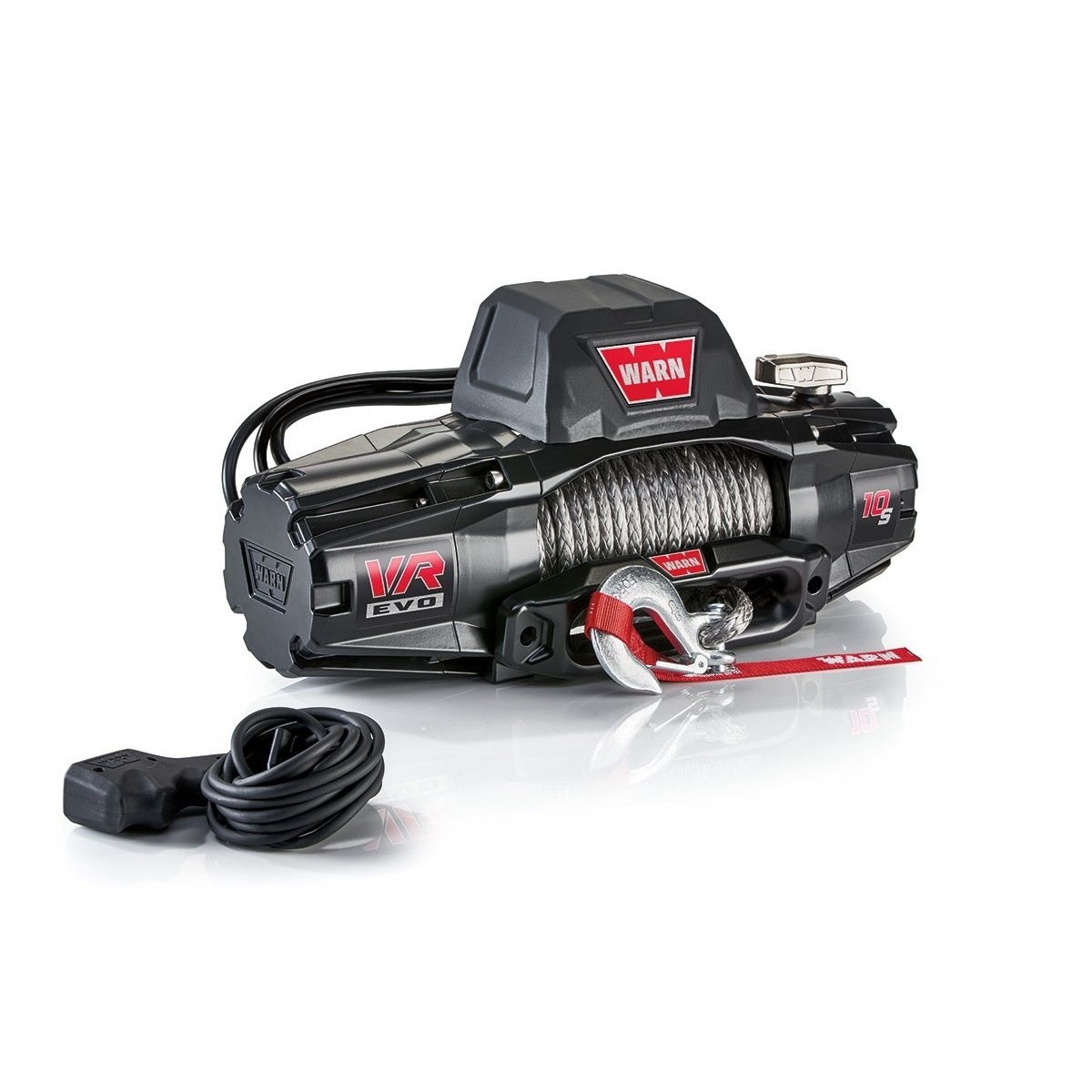 WARN VR EVO 10-S – 10,000 lbs Winch With Synthetic Rope and Wireless Remote, 12V