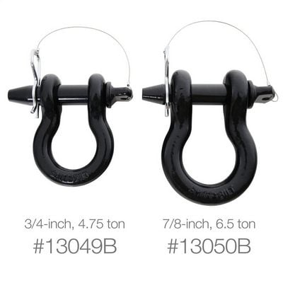 3/4″ Quick Disconnect D-Ring Shackle (Black)