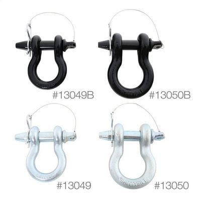 3/4″ Quick Disconnect D-Ring Shackle (Black)