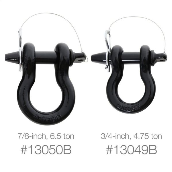 7/8″ Quick Disconnect D-Ring Shackle (Black)