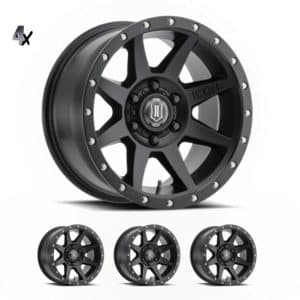 SILVERADO/SUBURBAN/SIERRA 1500 (17×8.50) 4x REBOUND SATIN BLACK 6×5.5″ (0 OFFSET)