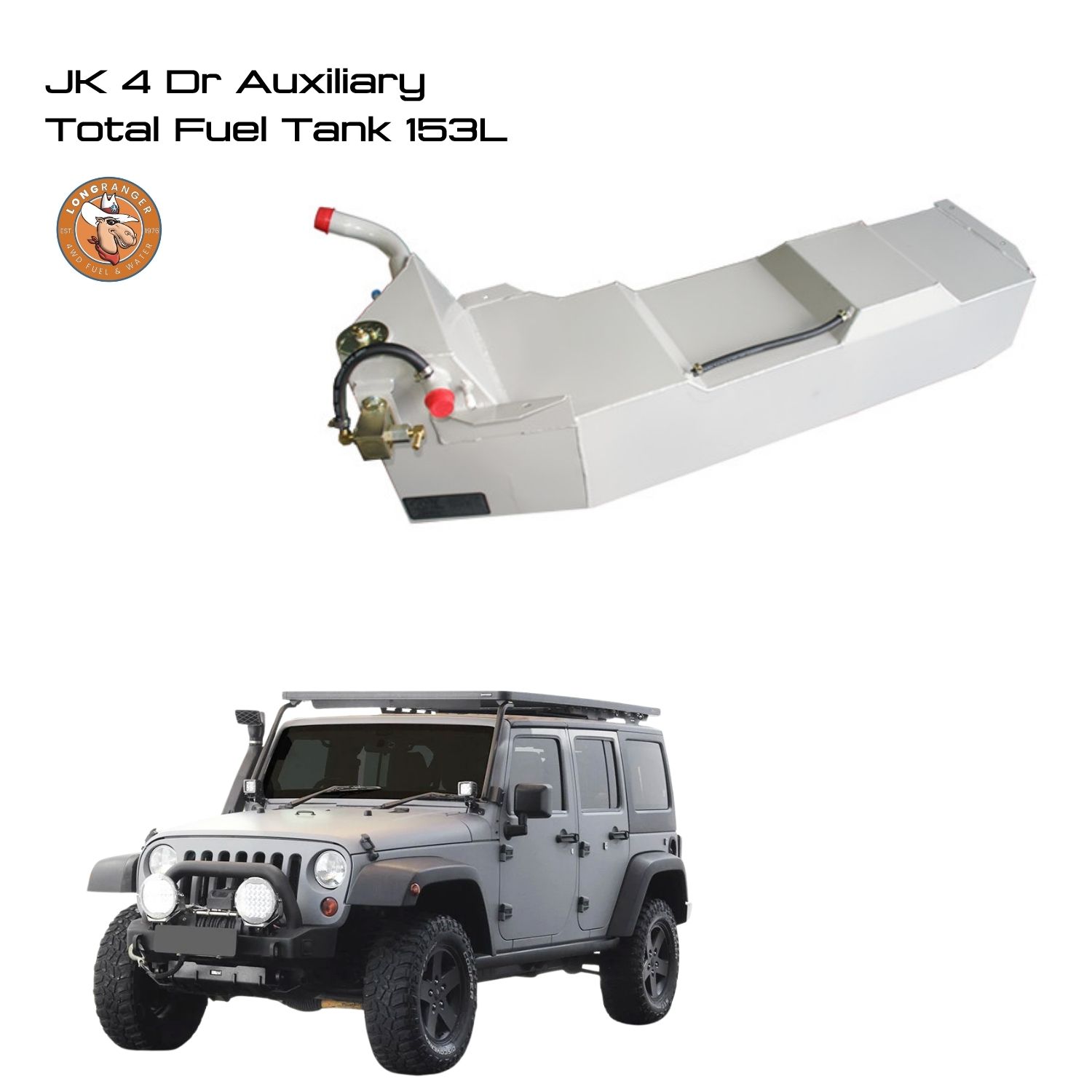 JK 4 Dr Auxiliary Total Fuel Tank 153L (Petrol Only) JK 4 Dr Auxiliary Total Fuel Tank 153L - Image 1