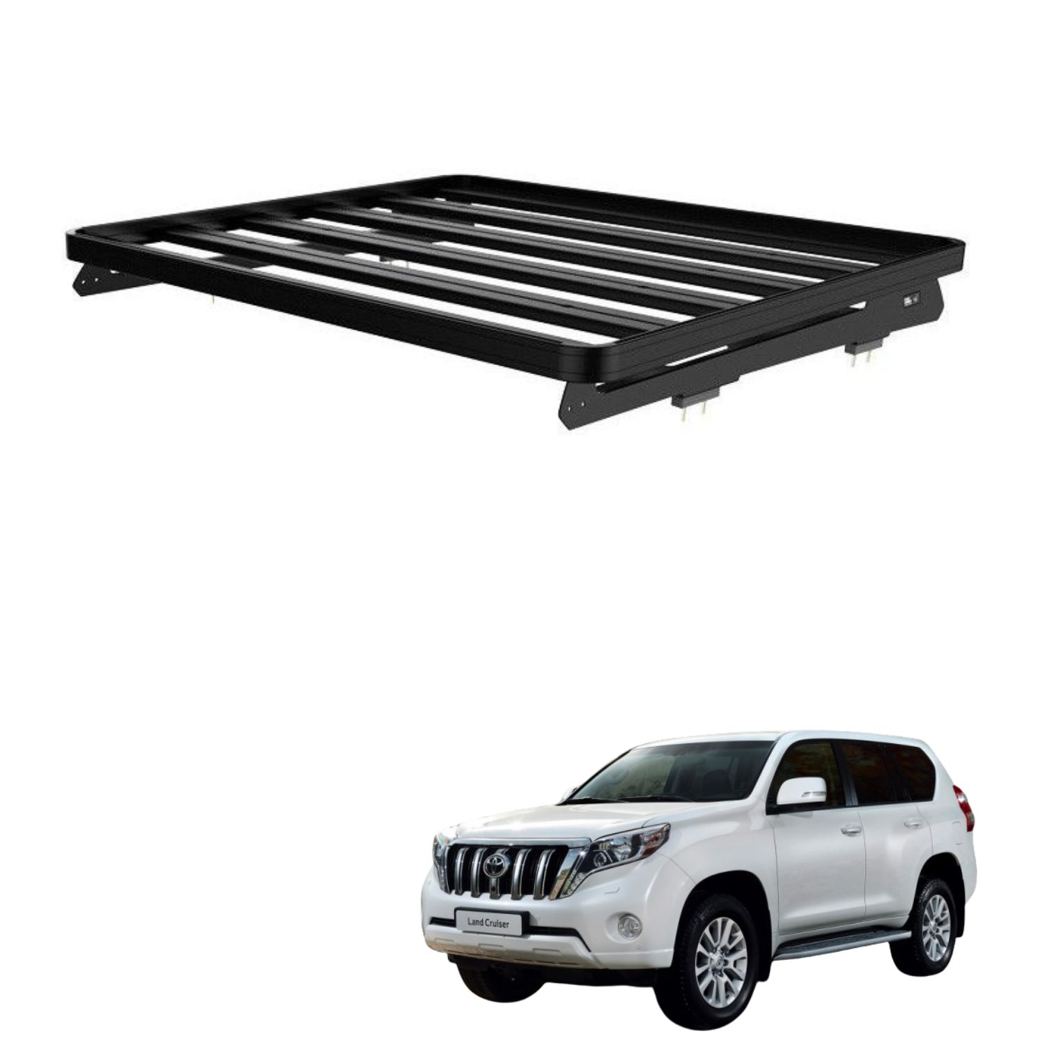 FJ CRUISER (1156mm) SLIMLINE II ROOF RACK KIT – KRTF021T(1) PRADO 150 (1156mm) SLIMLINE II 1/2 ROOF RACK KIT - KRTP013T - Image 1