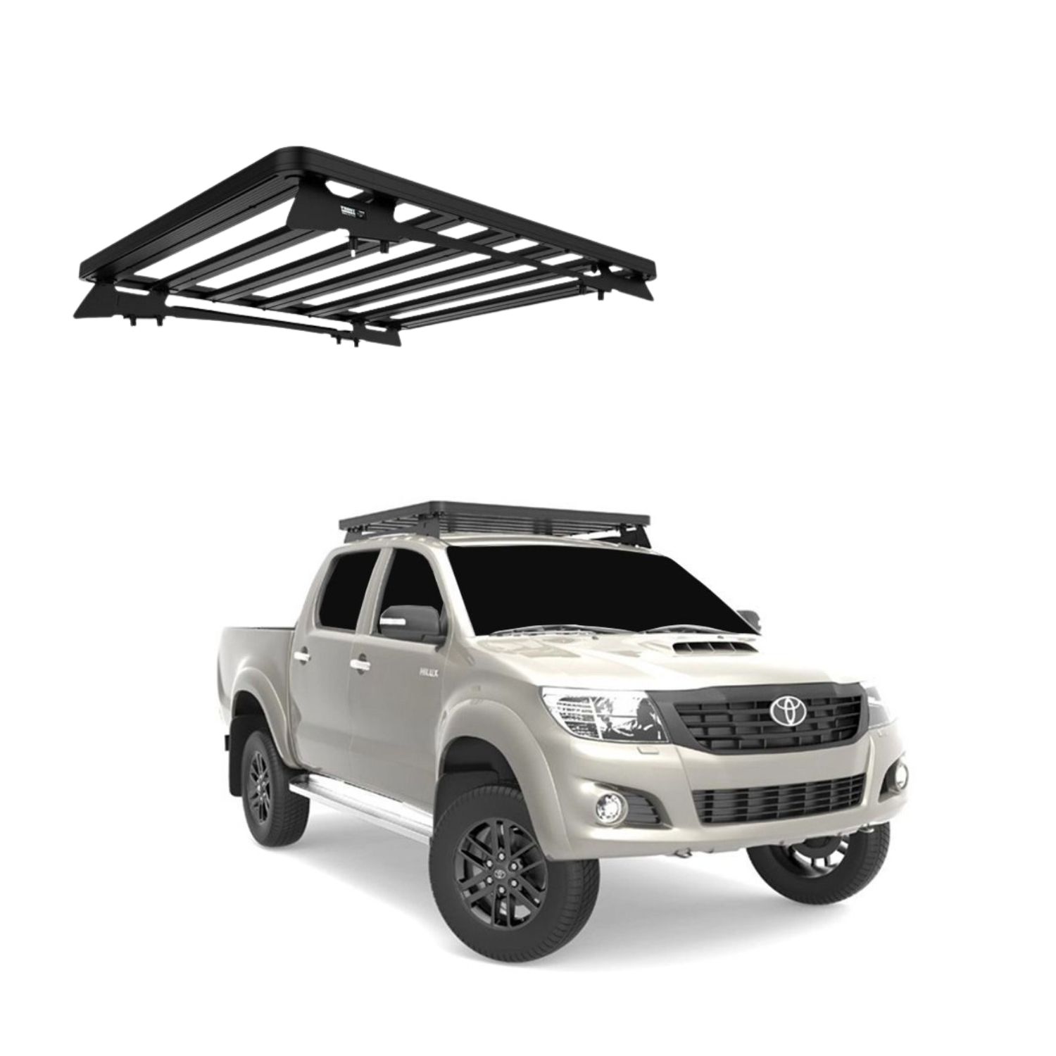 HILUX (2005 – 2015) (1358mm) SLIMLINE II ROOF RACK KIT – KRTH010T HILUX (2005 - 2015) (1358mm) SLIMLINE II ROOF RACK KIT - KRTH010T - Image 1