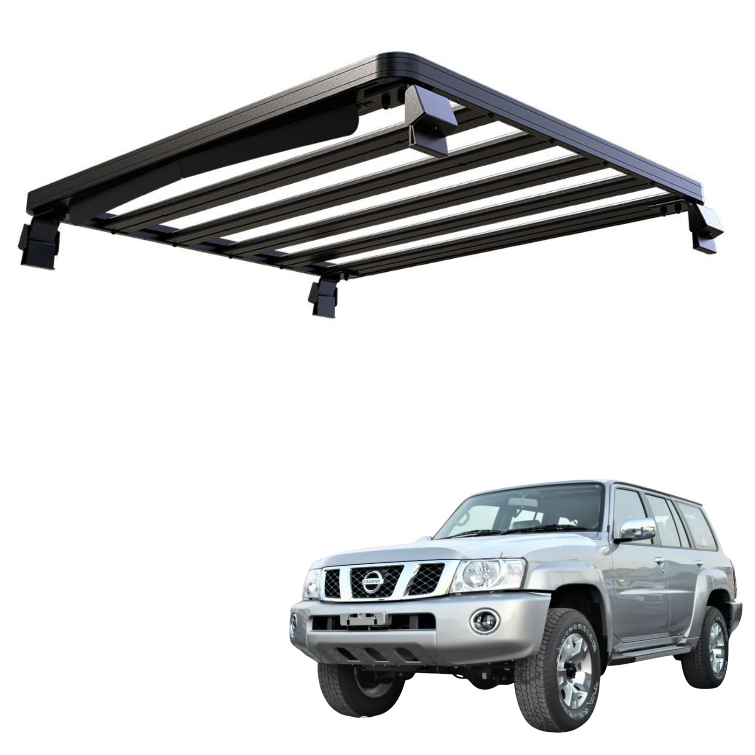 PATROL 2-Door Y61 (1560mm) SLIMLINE II ROOF RACK KIT PATROL 2-Door Y61 (1560mm) SLIMLINE II ROOF RACK KIT - Image 1