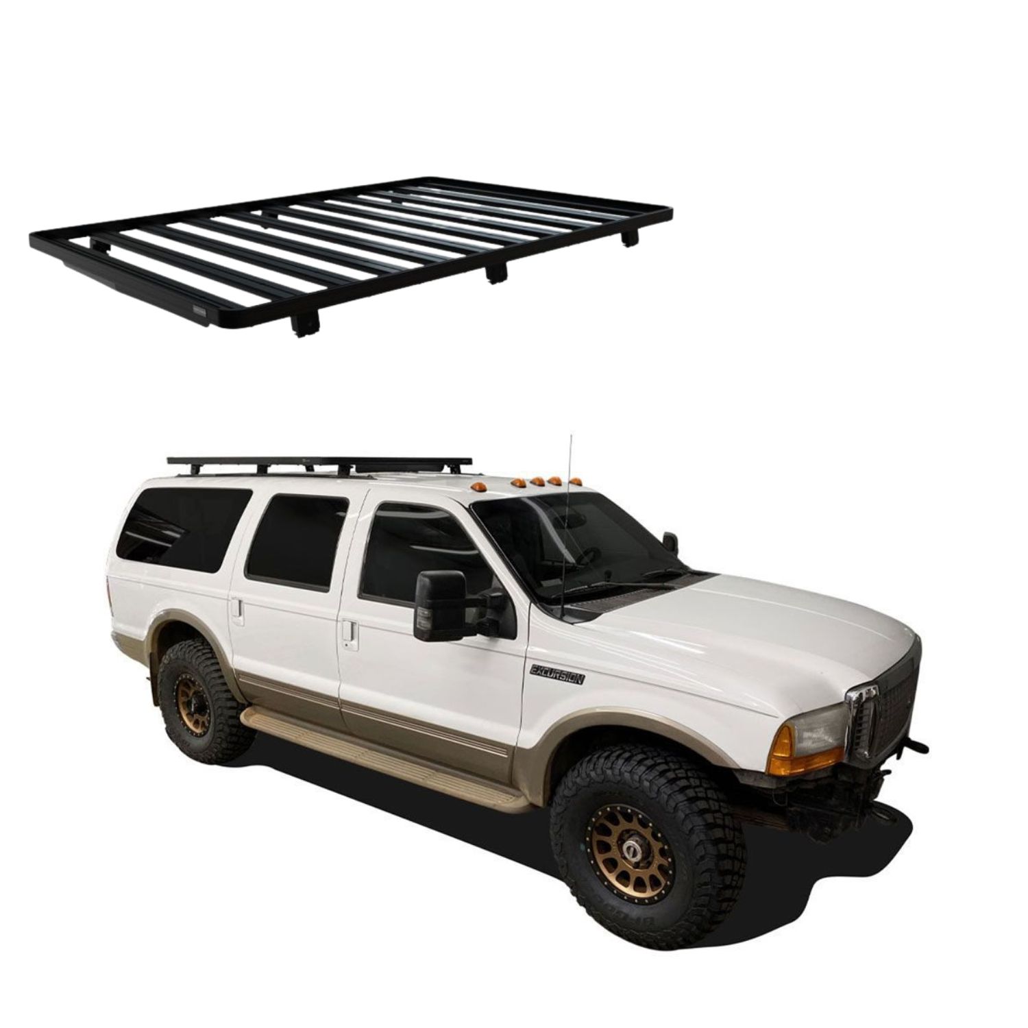 EXCURSION (2000-2005) SLIMLINE II 12 ROOF RACK KIT – KRFE005T EXCURSION (2000-2005) SLIMLINE II 1/2 ROOF RACK KIT - KRFE005T - Image 1