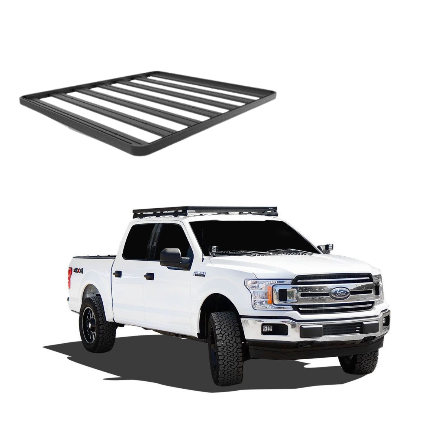 F150 CREW CAB (2009-CURRENT) SLIMLINE II ROOF RACK KIT LOW PROFILE – KRFF011T F150 CREW CAB (2009-CURRENT) SLIMLINE II ROOF RACK KIT / LOW PROFILE - KRFF011T - Image 1