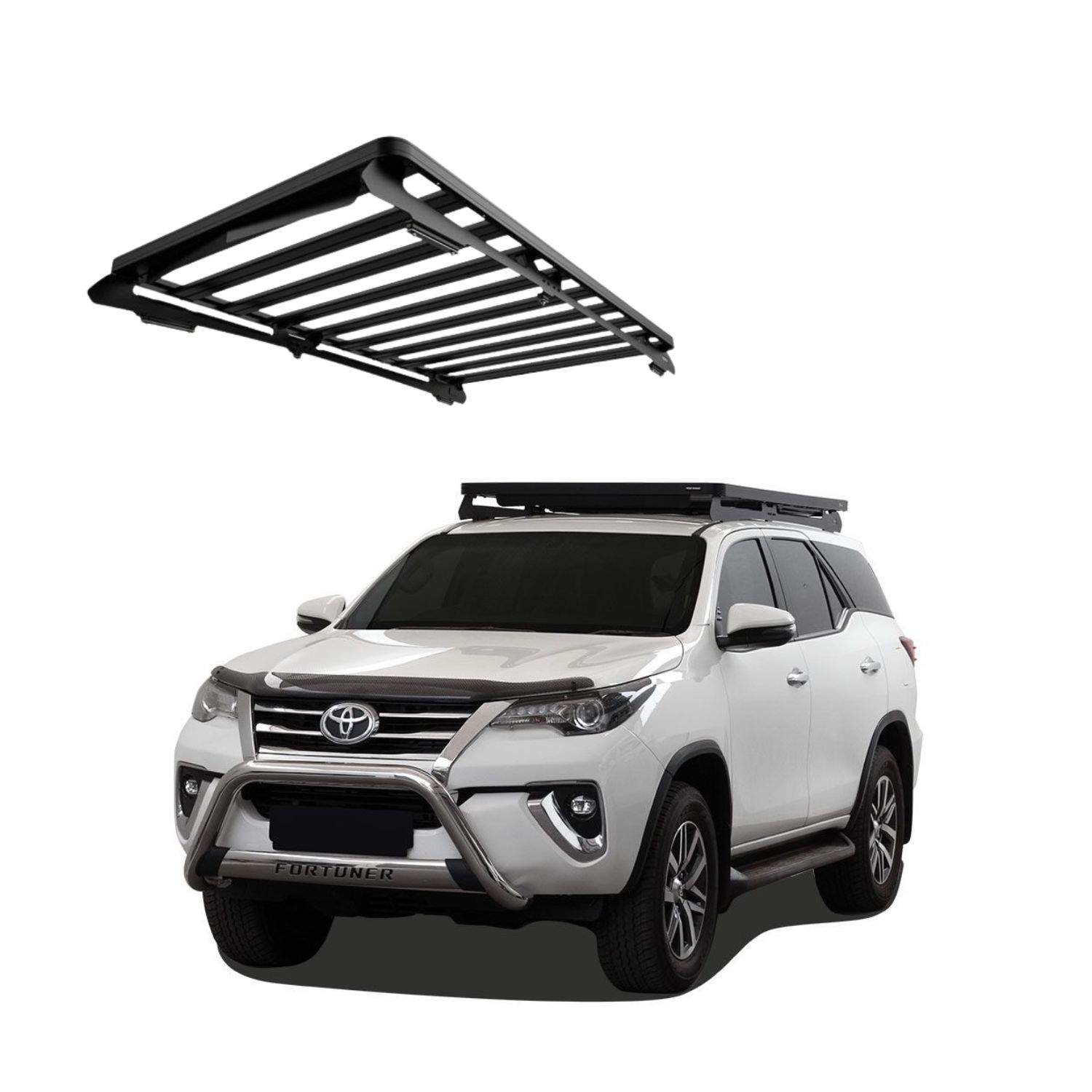 FORTUNER (2016 – Current) (1964mm) SLIMLINE II ROOF RACK KIT – KRTF010T FORTUNER (2016 - Current) (1964mm) SLIMLINE II ROOF RACK KIT - KRTF010T - Image 1