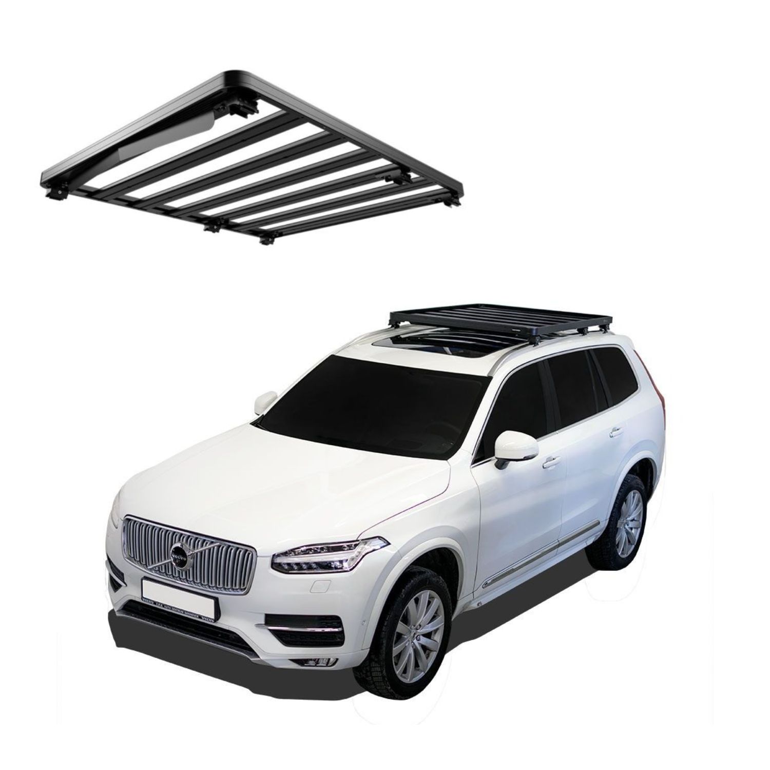 H3 SLIMLINE II ROOF RACK KIT TALL – KRHUT01T (1) VOLVO XC90 (2015-CURRENT) SLIMLINE II ROOF RAIL RACK KIT - KRVX004T - Image 1