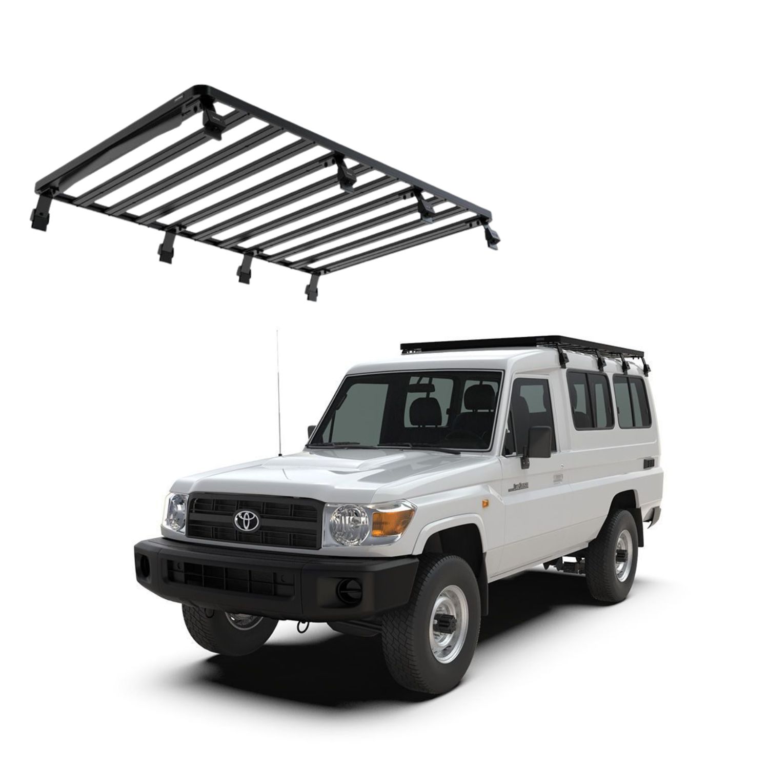 LC78 (2368mm) SLIMLINE II (34) ROOF RACK KIT – KRTL018L LC78 (2368mm) SLIMLINE II (3/4) ROOF RACK KIT - KRTL018L - Image 1