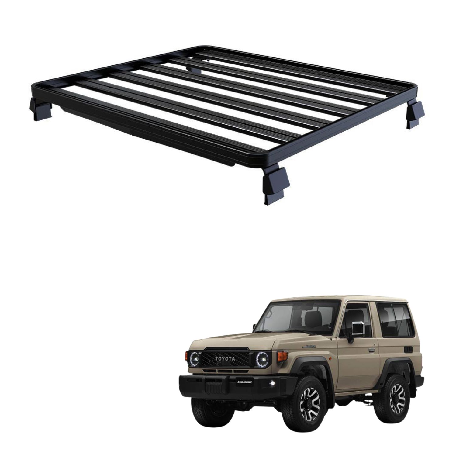 PAJERO LWB (1991-1999) SLIMLINE II ROOF RACK KIT(1) LC71 (1560mm) SLIMLINE II ROOF RACK KIT - Image 1