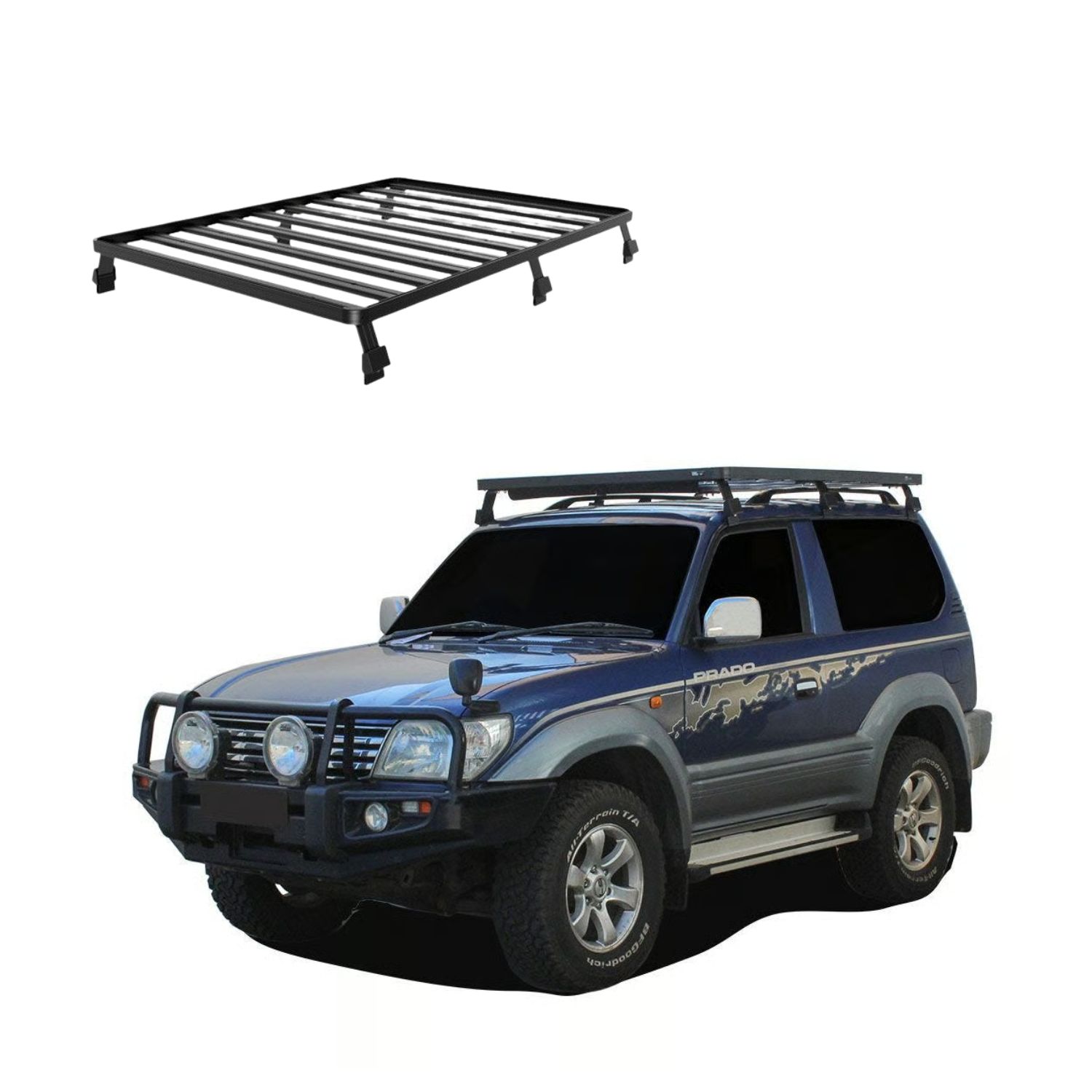PRADO 95 (1964mm) SLIMLINE II ROOF RACK KIT – KRTP015L PRADO 95 (1964mm) SLIMLINE II ROOF RACK KIT - KRTP015L - Image 1