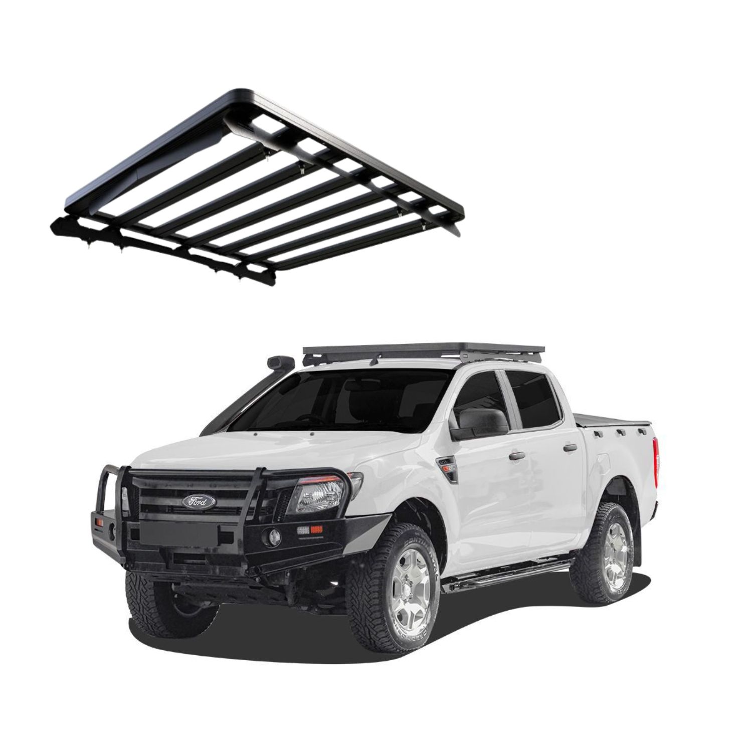 RANGER T6 4TH GEN (2019-CURRENT) SLIMLINE II ROOF RACK KIT LOW PROFILE – KRFM011T RANGER T6 4TH GEN (2019-CURRENT) SLIMLINE II ROOF RACK KIT / LOW PROFILE - KRFM011T - Image 1