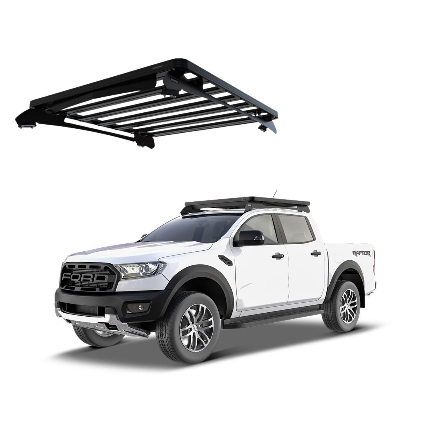 RANGER T6WILDTRAKRAPTOR (2012-CURRENT) SLIMLINE II ROOF RACK KIT – KRFR012T RANGER T6/WILDTRAK/RAPTOR (2012-CURRENT) SLIMLINE II ROOF RACK KIT - KRFR012T - Image 1