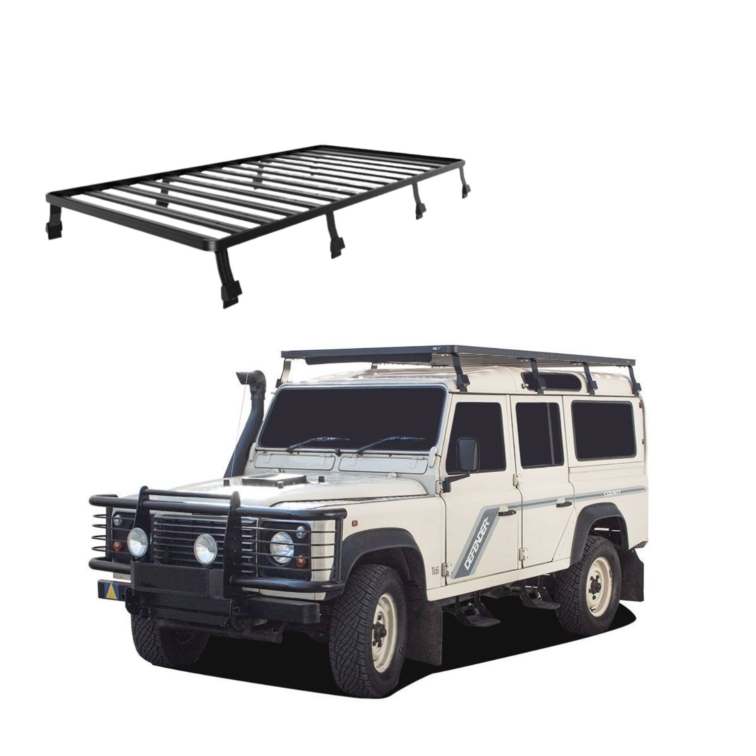 DEFENDER 110 (1983-2016) SLIMLINE II ROOF RACK KIT TALL – KRLDT03L DEFENDER 110 (1983-2016) SLIMLINE II ROOF RACK KIT / TALL - KRLDT03L - Image 1