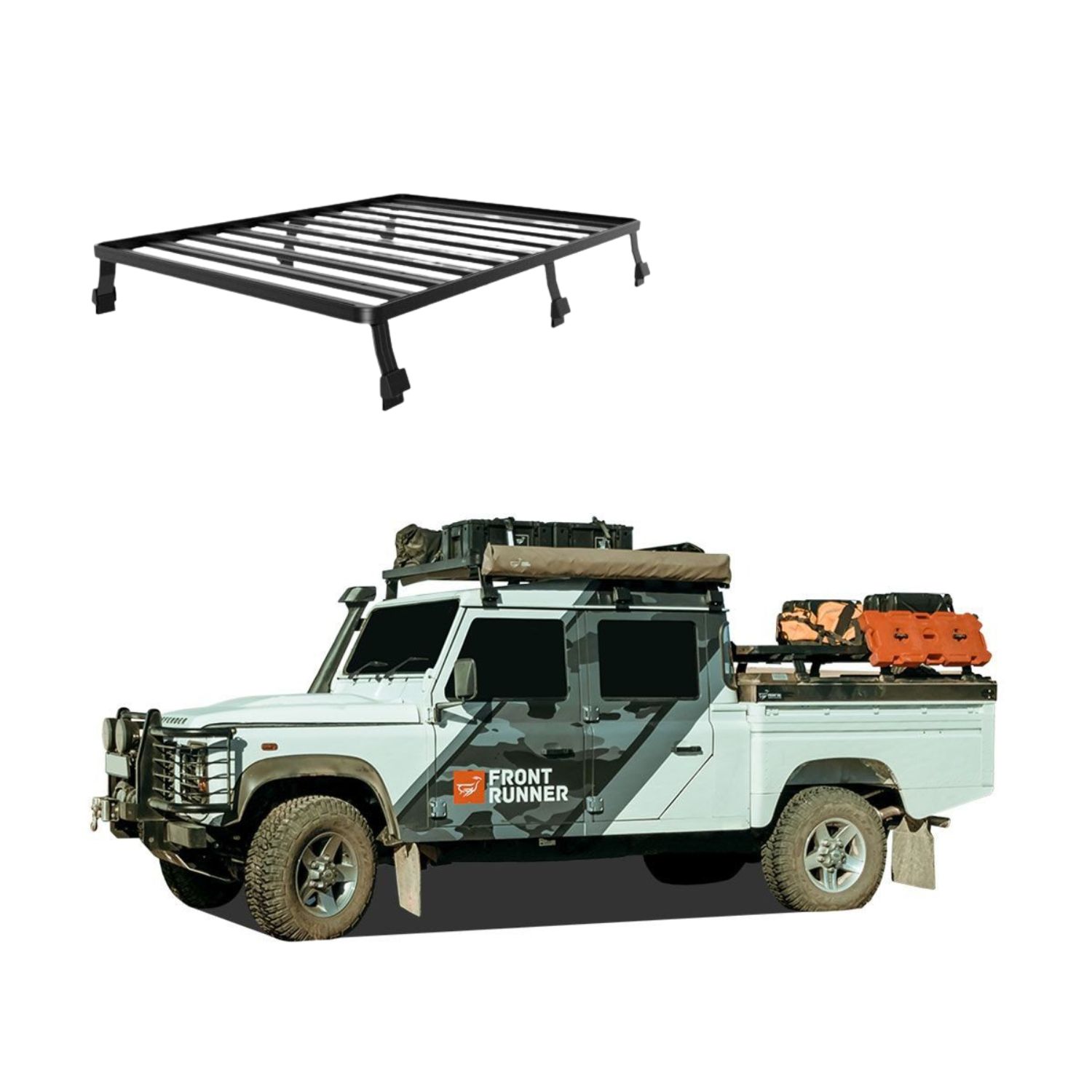 DEFENDER 110130 (1983-2016) SLIMLINE II 12 ROOF RACK KIT – KRLD005L DEFENDER 110/130 (1983-2016) SLIMLINE II 1/2 ROOF RACK KIT - KRLD005L - Image 1
