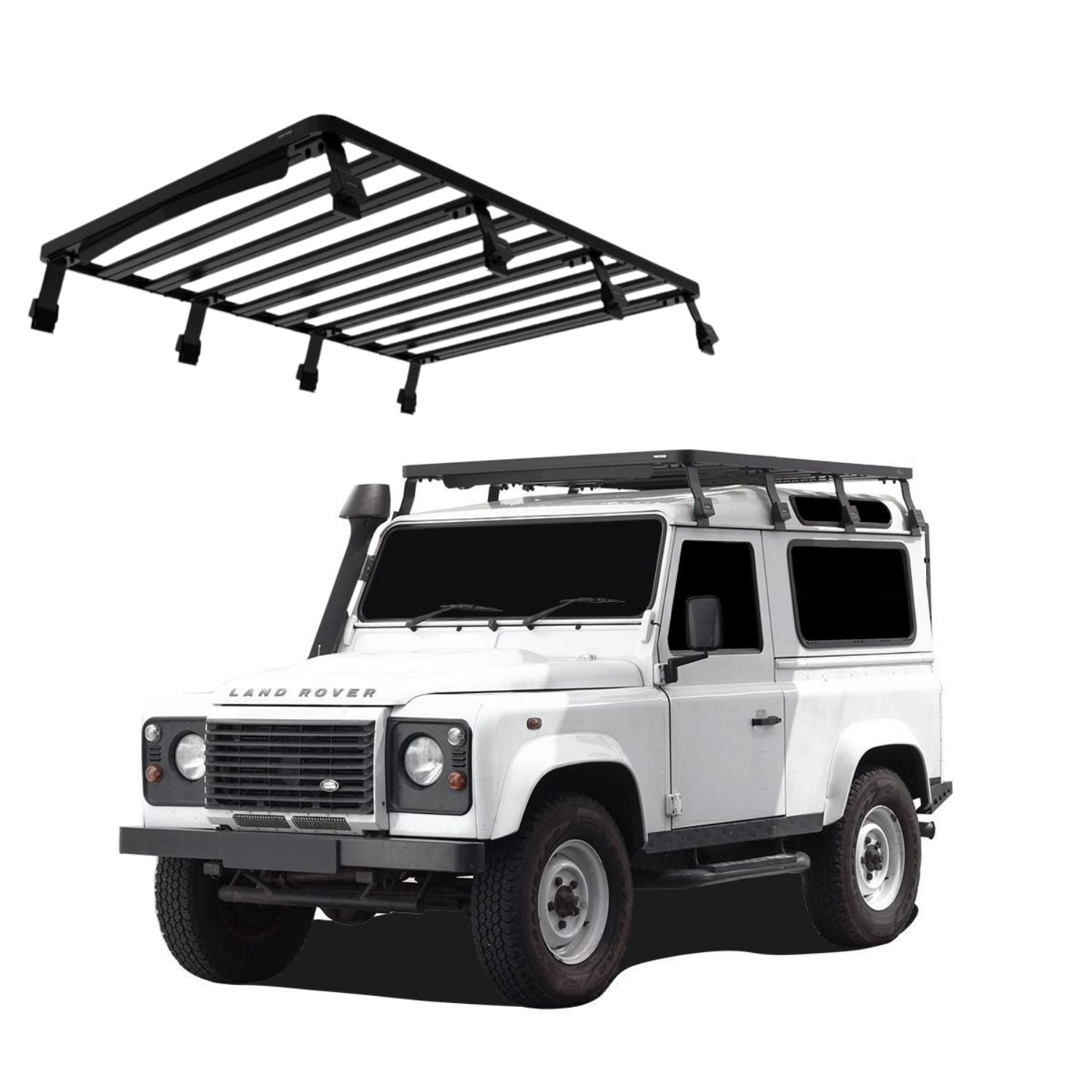DEFENDER 90 (1983-2016) SLIMLINE II ROOF RACK KIT – KRLD007L DEFENDER 90 (1983-2016) SLIMLINE II ROOF RACK KIT - KRLD007L - Image 1