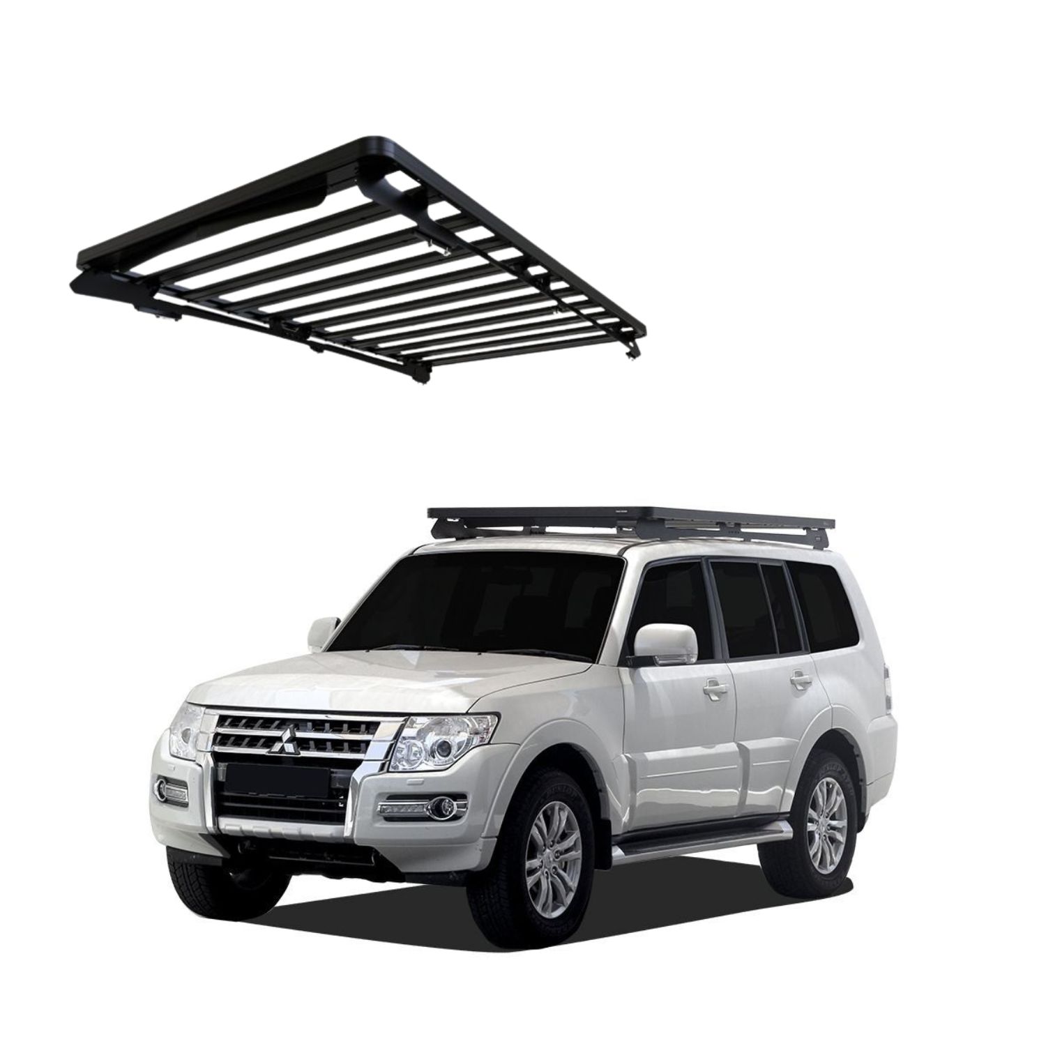 PAJERO LWB CKBK (2000+) SLIMLINE II ROOF RACK KIT – KRMP018T PAJERO LWB CK/BK (2000+) SLIMLINE II ROOF RACK KIT - KRMP018T - Image 1