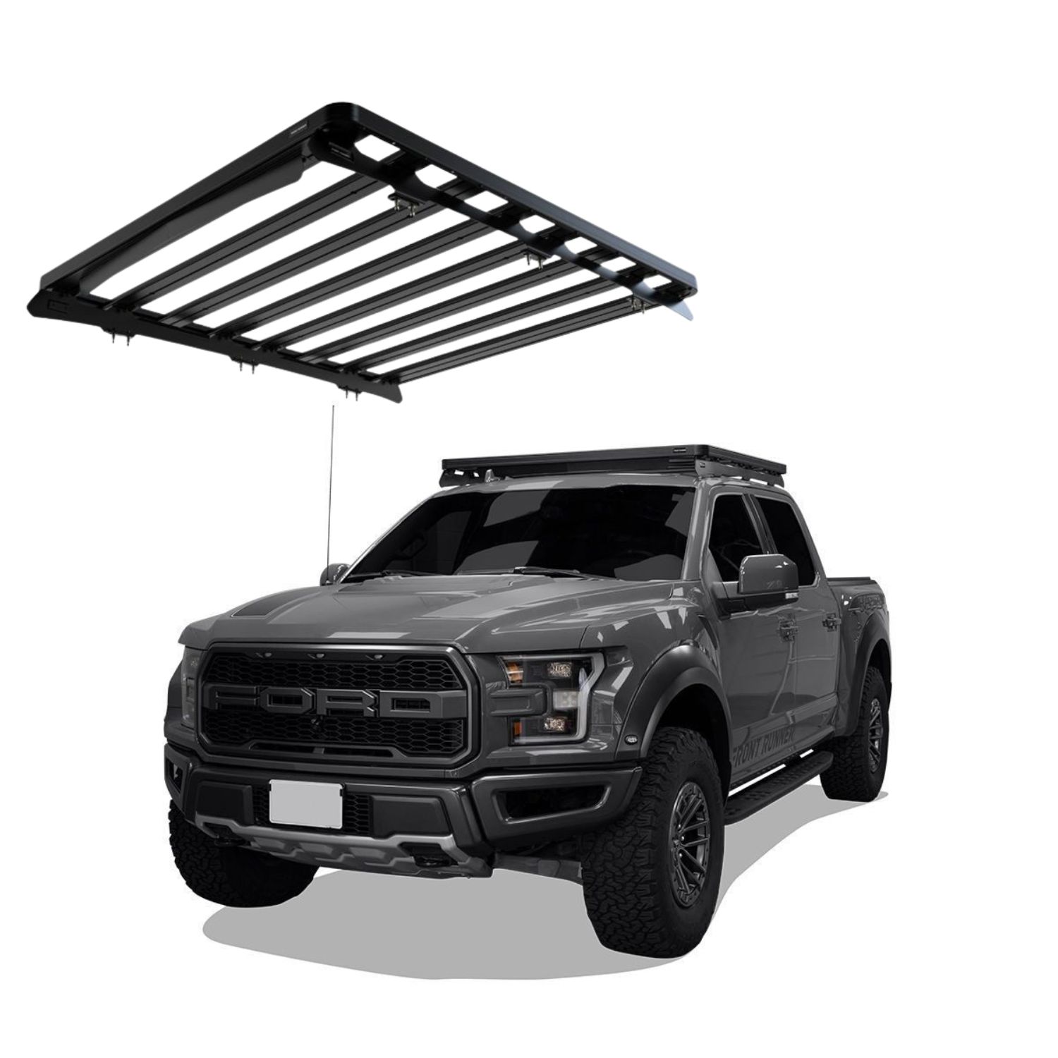 F150 RAPTOR (2009-CURRENT) SLIMLINE II ROOF RACK KIT LOW PROFILE – KRFF018T F150 RAPTOR (2009-CURRENT) SLIMLINE II ROOF RACK KIT / LOW PROFILE - KRFF018T - Image 1