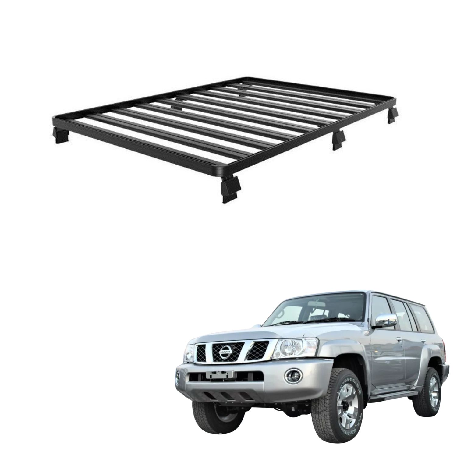 PATROL Y61 4-DOOR (1762mm) SLIMLINE II ROOF RACK KIT PATROL Y61 4-DOOR (1762mm) SLIMLINE II ROOF RACK KIT - Image 1