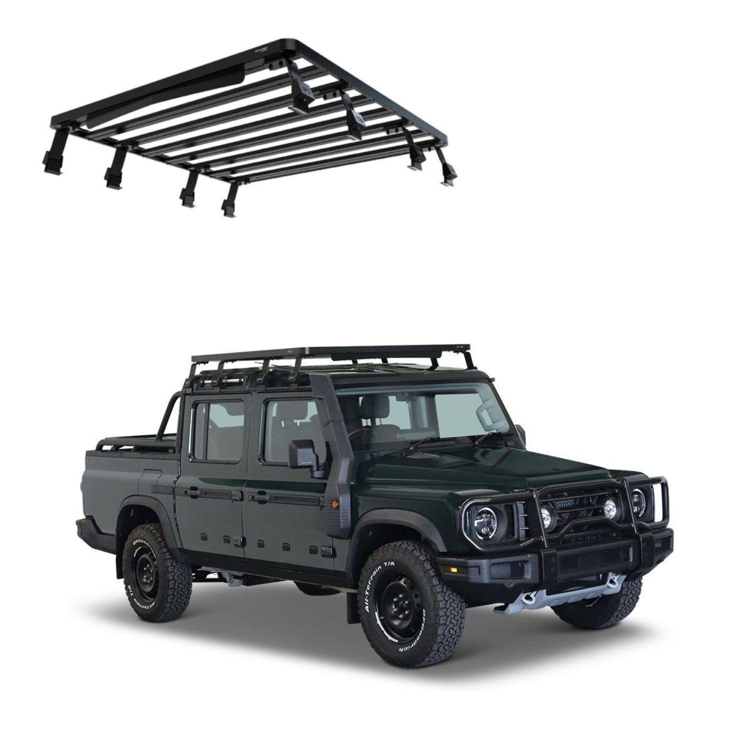 INEOS GRENADIER QUARTERMASTER (2023-CURRENT) SLIMLINE II ROOF RACK KIT KRIG003T INEOS GRENADIER QUARTERMASTER (2023-CURRENT) SLIMLINE II ROOF RACK KIT | KRIG003T - Image 1