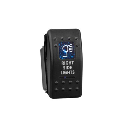 Rocker Switch for 4x4 Right Side Lights Back Lit Blue
