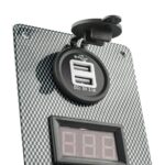 Carbon Switch Panel with USB and Digital Volt Me - Image 2
