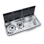 DOMETIC TWO-BURNER HOB AND SINK COMBO