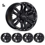 Y61/ Y60 (17X9) 5x MATT BLACK VAPOUR WHEEL (6/139.7) -13 OFFSET