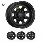 LC300 (17X8) 4x Blak Trak Steel wheels (6/139) +30