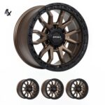 HILUX (17X9) RAID MATT BLACK BRONZE 4x ALLOY WHEELS (6/139) +12