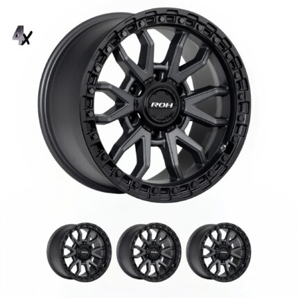 RANGER/ RANGER RAPTOR/ EVEREST (17X9) RAID MATT BLACK GRAPHITE 4x ALLOY WHEELS (6/139) +35