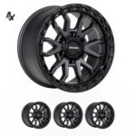 LC300 (17X9) RAID MATT BLACK GRAPHITE 4x ALLOY WHEELS (6/139) +35
