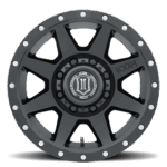 SILVERADO/SUBURBAN/SIERRA 2500HD (18x9) 4 x REBOUND HD SATIN BLACK 8x180 +12 OFFSET - Image 2