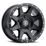 TUNDRA (17×8.50) 4 x REBOUND SATIN BLACK SIX SPEED 5×150 +25 Offset - Image 2