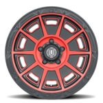 JK/JL/JT (17×8.50) 5 x VICTORY SATIN BLACK WITH RED TINT 5×5 -6 OFFSET - Image 3