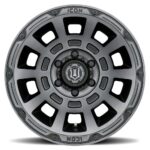 LC100/LC200/LX470/LX570 (17×8.50) 4 THRUST SMOKED SATIN BLACK TINT 5×150 +25 Offset - Image 3