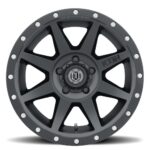 TUNDRA (17×8.50) 4 x REBOUND SATIN BLACK SIX SPEED 5×150 +25 Offset - Image 3