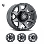 SILVERADO/SUBURBAN/SIERRA 2500/3500HD (18x9) 4x REBOUND HD TITANIUM 8x170 +6 OFFSET