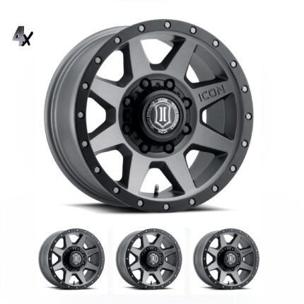 SILVERADO/SUBURBAN/SIERRA 2500/3500HD (18x9) 4x REBOUND HD TITANIUM 8x170 +6 OFFSET