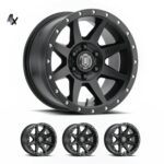 SILVERADO/SUBURBAN/SIERRA 1500 (17x8.50) 4x REBOUND SATIN BLACK 6x5.5" (0 OFFSET)