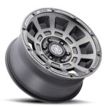LC100/LC200/LX470/LX570 (17×8.50) 4 THRUST SMOKED SATIN BLACK TINT 5×150 +25 Offset - Image 4