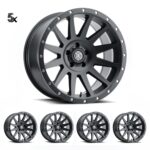 JK/JL/JT (17×8.50) 5 x COMPRESSION SATIN BLACK 5×5 -6 OFFSET