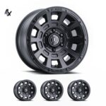 (17x8.50) 4x THRUST SATIN BLACK 6x5.5" (0 OFFSET)