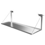 KS0053 - Prado150/GX460 Rear Door Drop Down Table  [Natural Stainless]