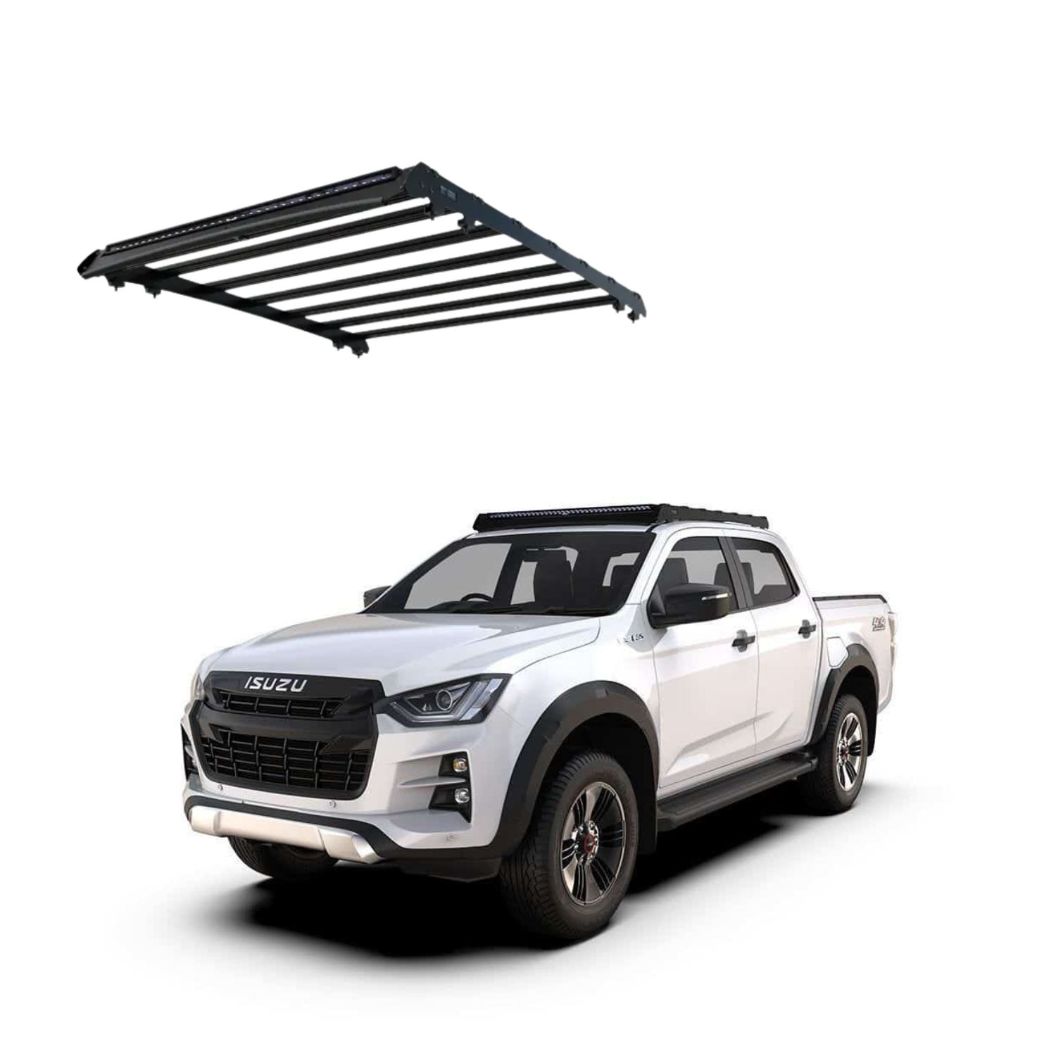 KSID002T – Isuzu D-Max (2020-Current) Slimsport Roof Rack Kit Light Bar Ready KSID002T - Isuzu D-Max (2020-Current) Slimsport Roof Rack Kit / Light Bar Ready - Image 1