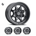 (17x8.5) 4x NUEVO SATIN BLACK 6x5.5 (0 OFFSET)