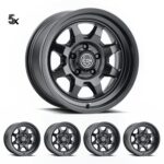 JK/JL/JT (17x8.5) 5x NUEVO SATIN BLACK 5x5 -6 OFFSET